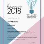 List nominacyjny 'Prezes wizjoner' 2018